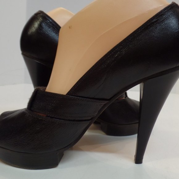 Chloe Brown Open Toe Platform Heels Sz 40 - Picture 4 of 16